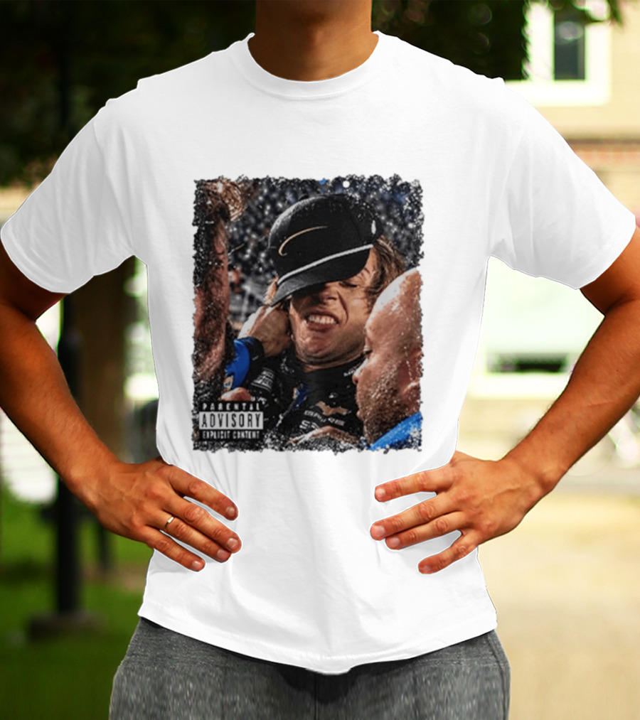 Parental Advisory Explicit Content Ryan Blaney Vs Carson Hocevar T-Shirt