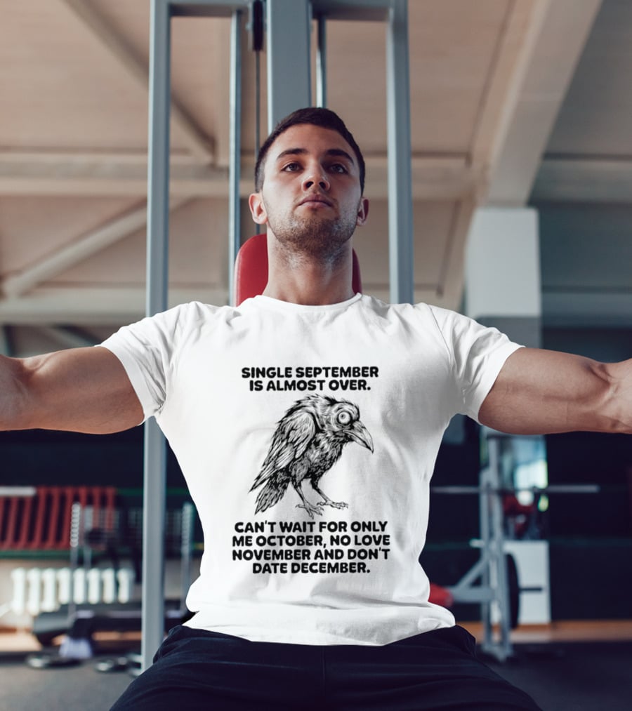 Single September Is Almost Over Can't Wait For Only Me October No Love November And Don't Date December Raven T-Shirt