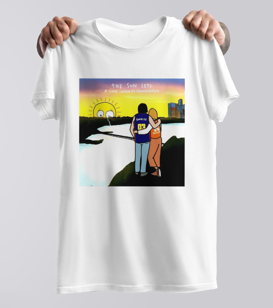 The Sun Sets A Love Letter To Connecticut Basketball Couple Sunrise Sunset T-Shirt