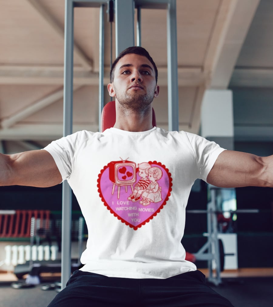 Valentine Heart TV Love Ing Movies With You Kids T-Shirt