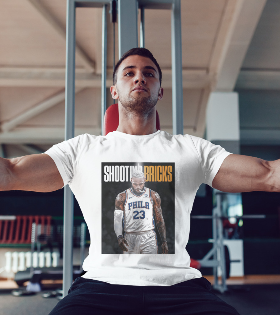 Shooting Bricks LeBron 23 Philly Basketball Meme T-Shirt