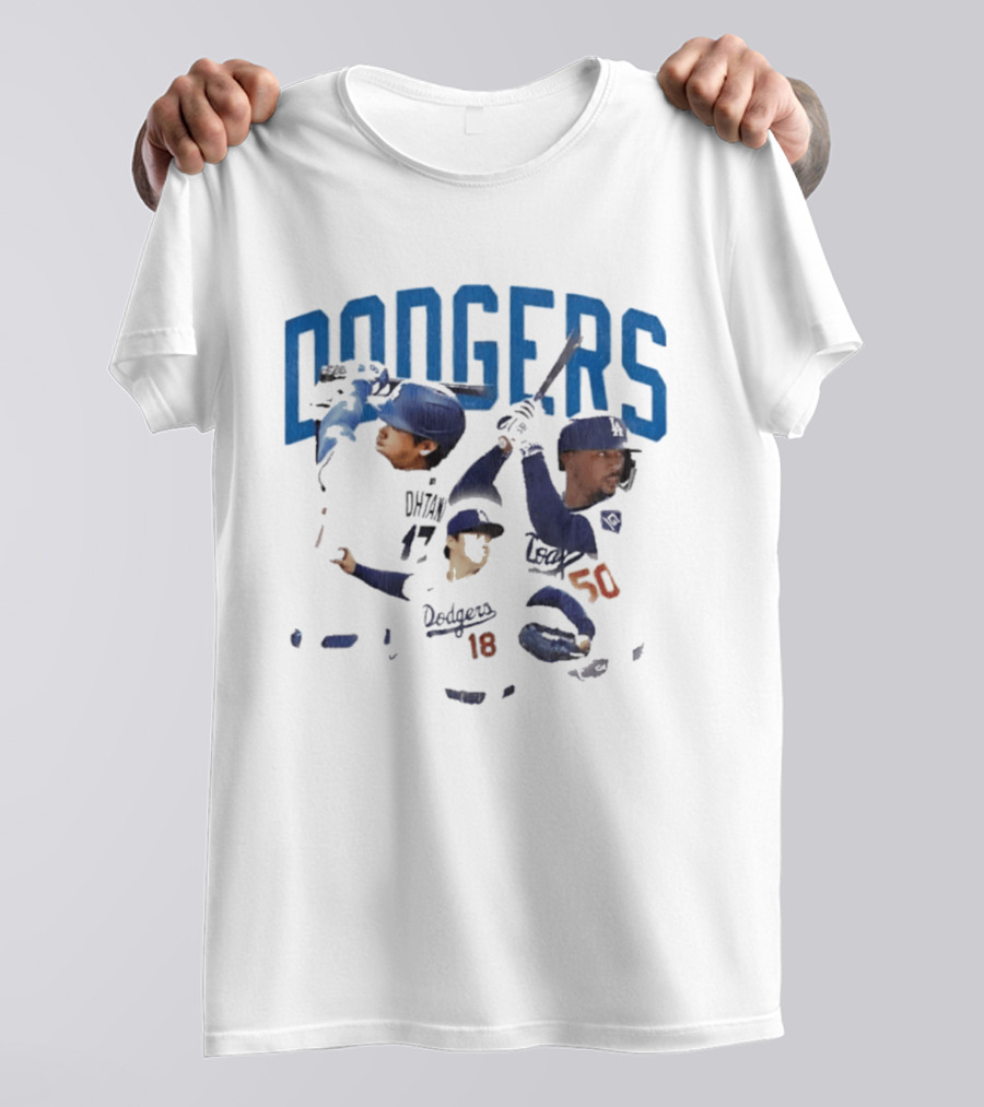 Los Angeles Dodgers Players Collage MLB Team Dodgers Baseball T-Shirt