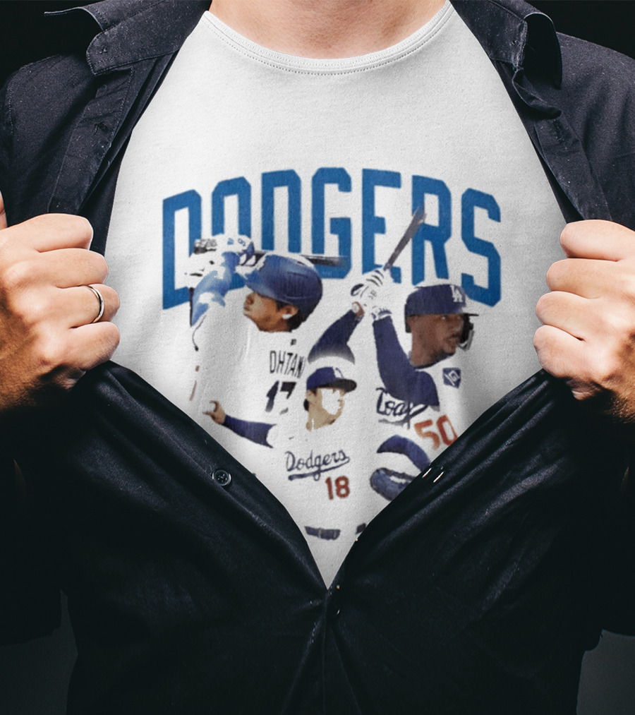 Los Angeles Dodgers Players Collage MLB Team Dodgers Baseball T-Shirt