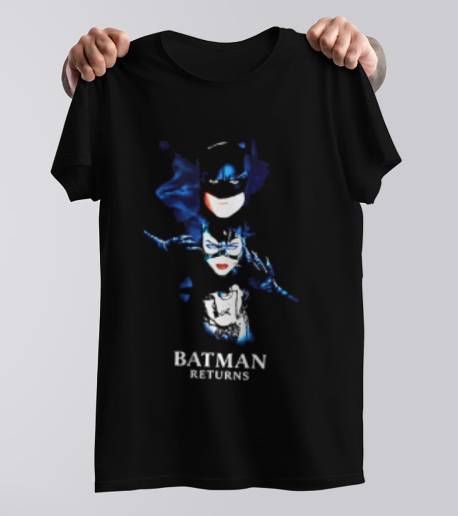 Batman Catwoman Vs Penguin Batman Returns Movie Two Sided T-Shirt