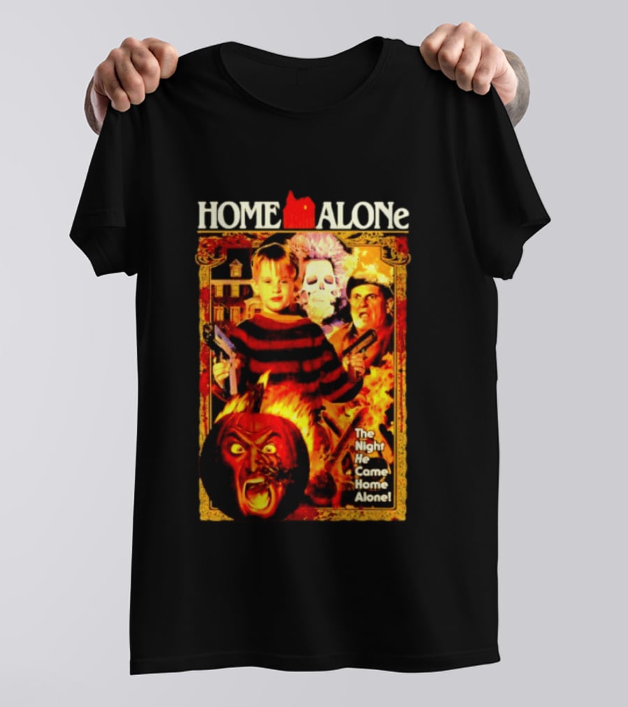 Home Alone The Night He Came Home 80s Movie Mashup T-Shirt