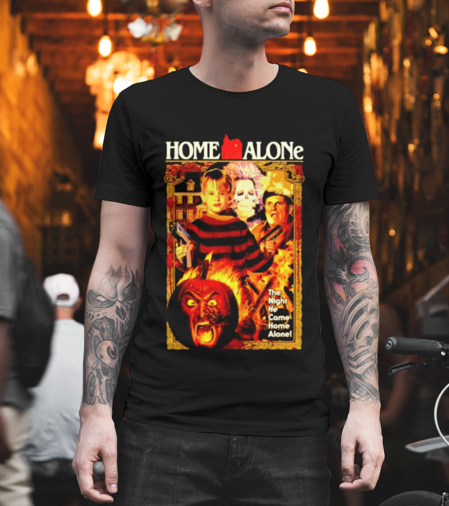 Home Alone The Night He Came Home 80s Movie Mashup T-Shirt