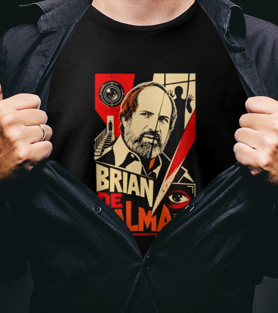 Brian De Palma The Camera Never Tells The Whole Truth Retro Film Noir T-Shirt