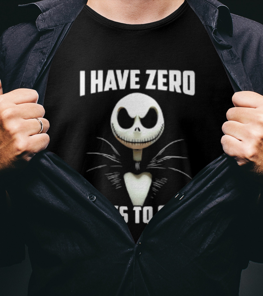 I Have Zero F Cks To Give Jack Skellington Halloween T-Shirt
