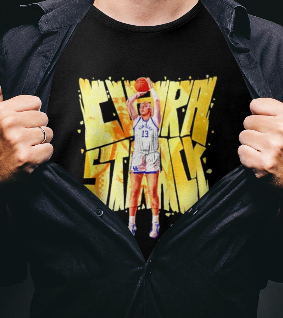 Clara Strack #13 Kentucky Wildcats NCAA Women's Basketball Player Caricature T-Shirt