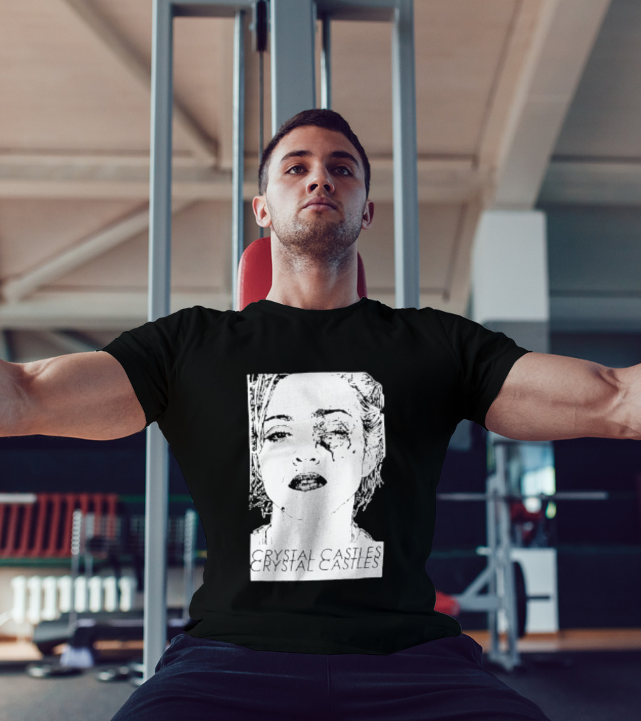 Crystal Castles Electronic Alice Glass Monochrome T-Shirt