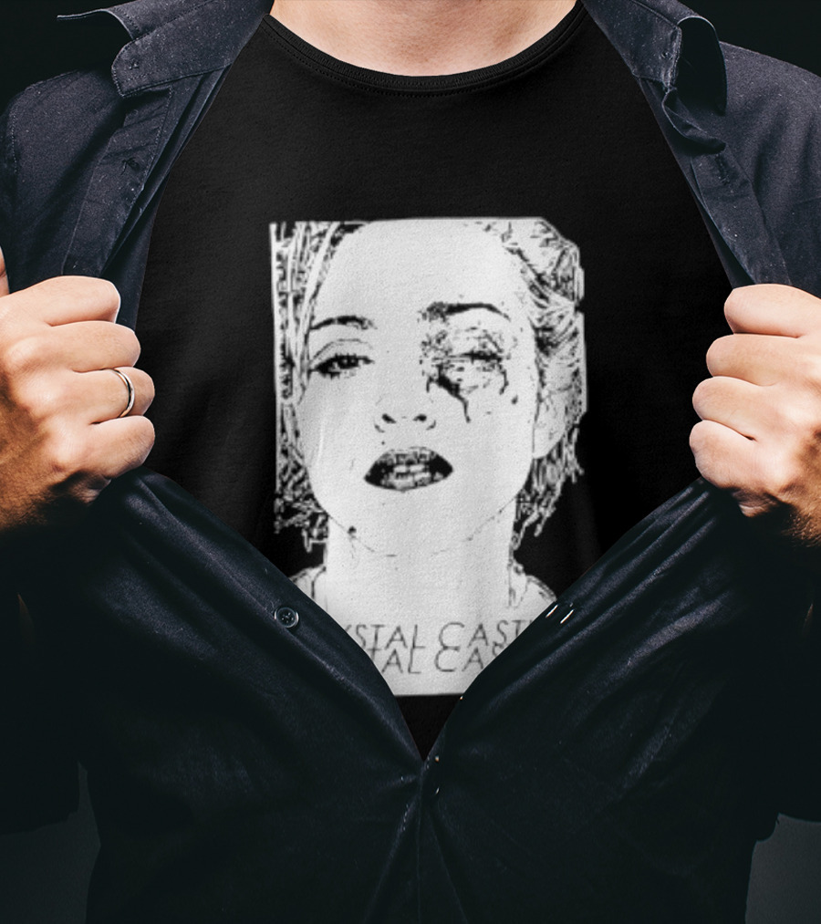 Crystal Castles Electronic Alice Glass Monochrome T-Shirt