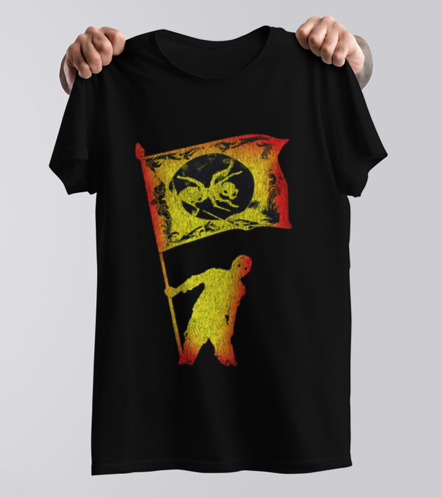 The Prodigy Ant Silhouette Brandishing Flag Multicolor T-Shirt