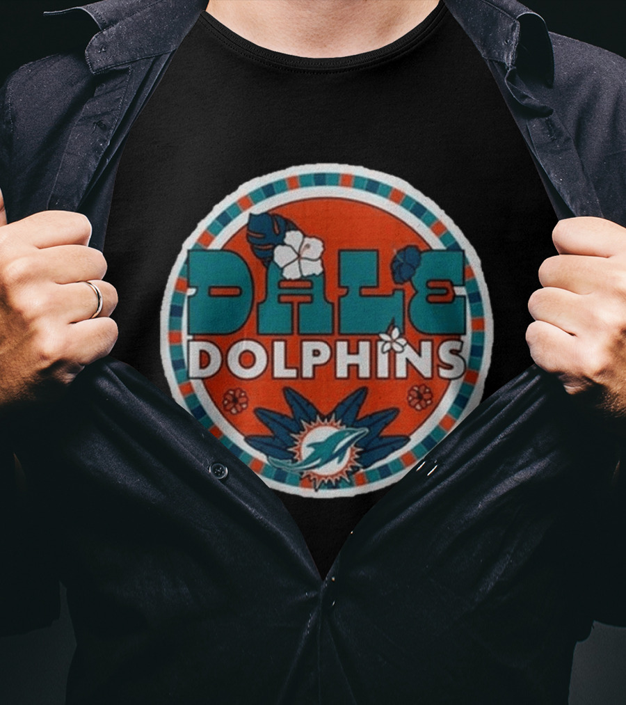 Miami Dolphins Dale Hispanic Heritage Month Aqua T-Shirt