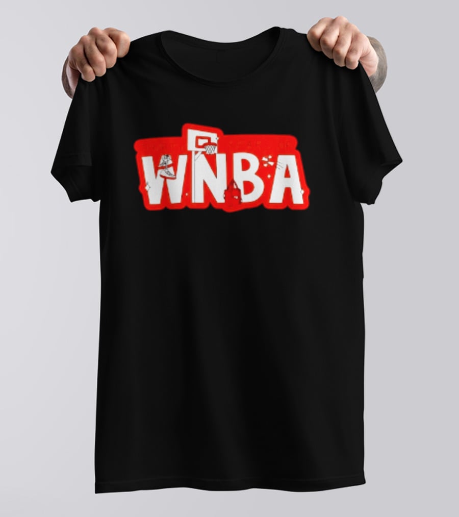 Thirty Years Of WNBA Basketball Hoops And Sneakers Celebration T-Shirt
