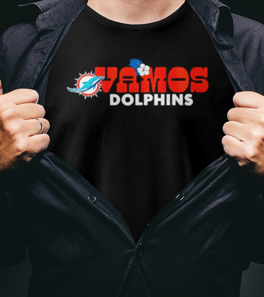 Miami Dolphins Vamos Hispanic Heritage Month Teal 2026 Celebrating Culture And Pride T-Shirt