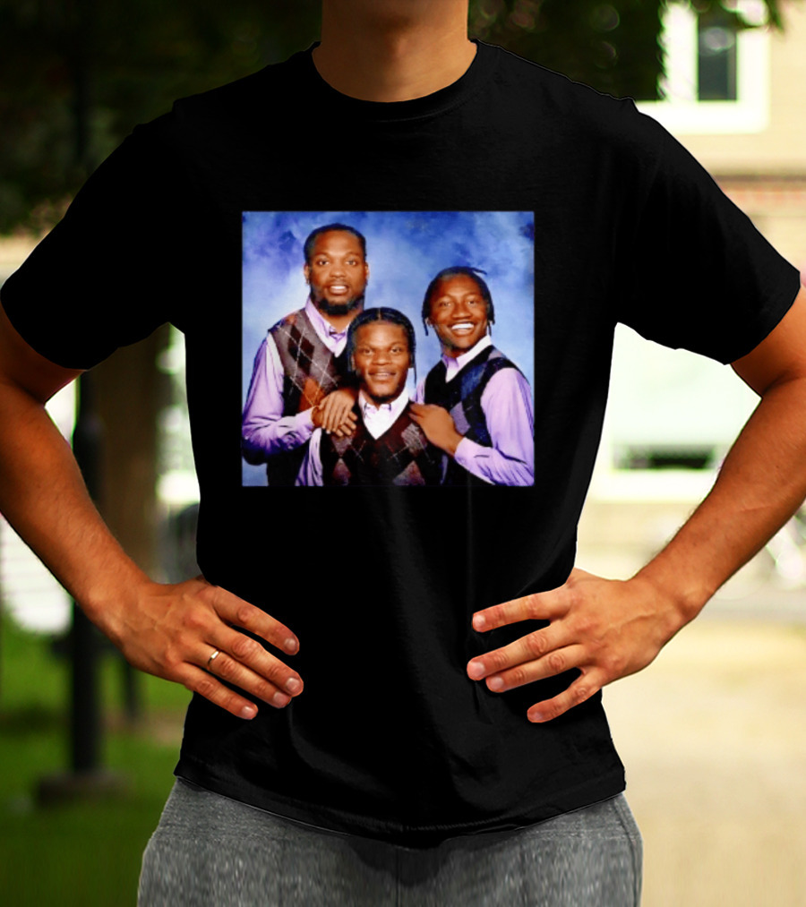 Derrick Henry Lamar Jackson Zay Flowers Baltimore Ravens Step Brothers T-Shirt