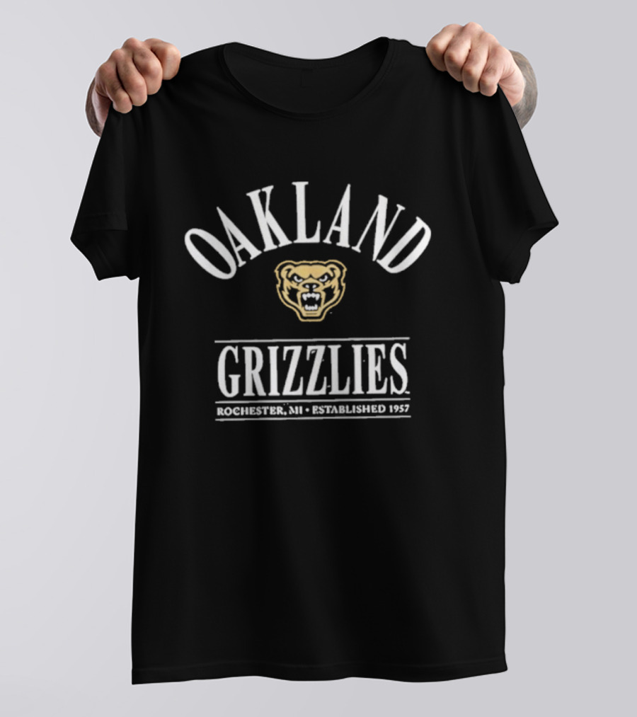 Oakland Grizzlies Rochester MI Established 1957 Bear T-Shirt