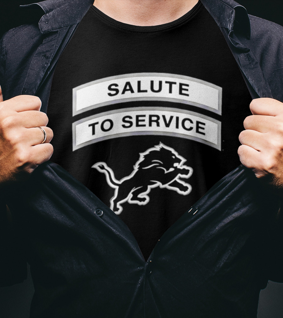 Detroit Lions Salute To Service 2026 NFL Team Honor T-Shirt