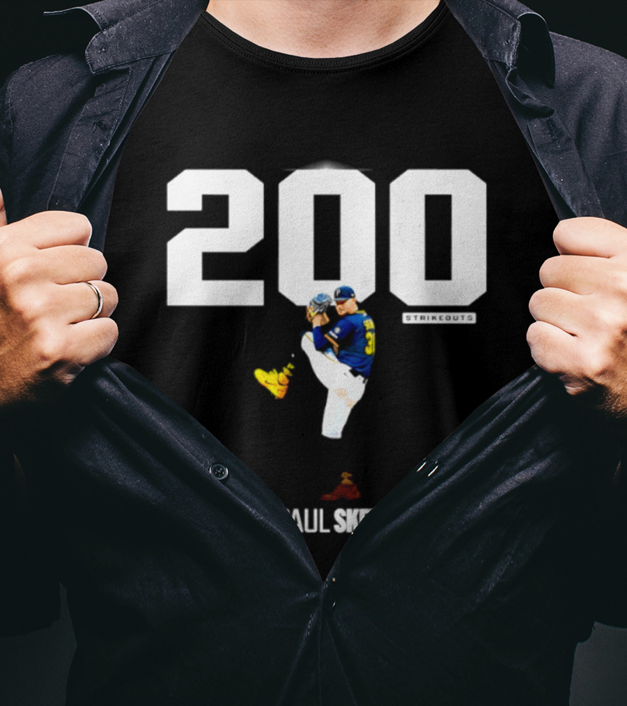 Pittsburgh Paul Skenes 200+ Strikeouts Seasons T-Shirt
