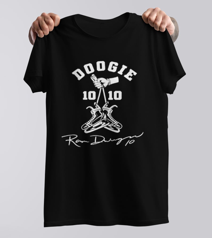 Doogie 10 10 Ron Duguay Hangers Hand Gesture Signature T-Shirt