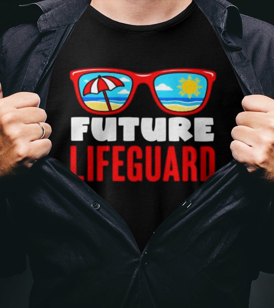 Future Lifeguard Sunglasses Beach Summer Fun T-Shirt