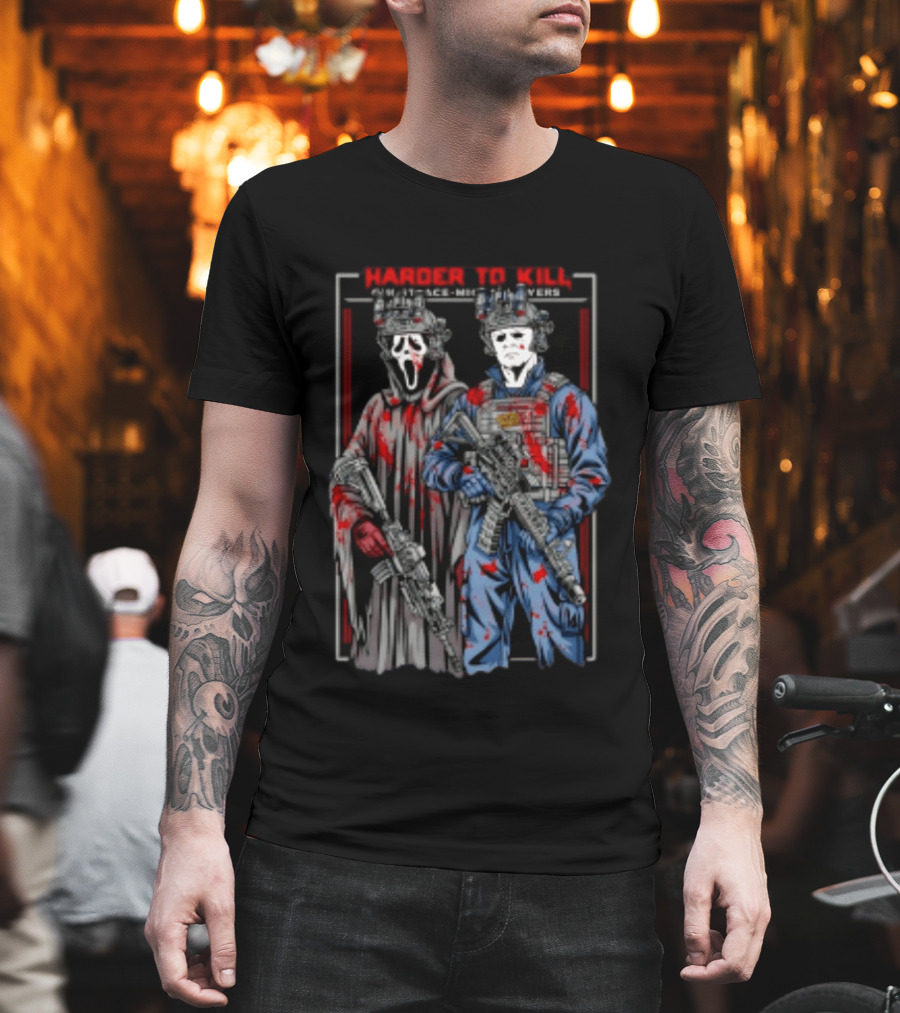 Harder To Kill Ghostface Michael Myers Soldier Halloween Horror T-Shirt