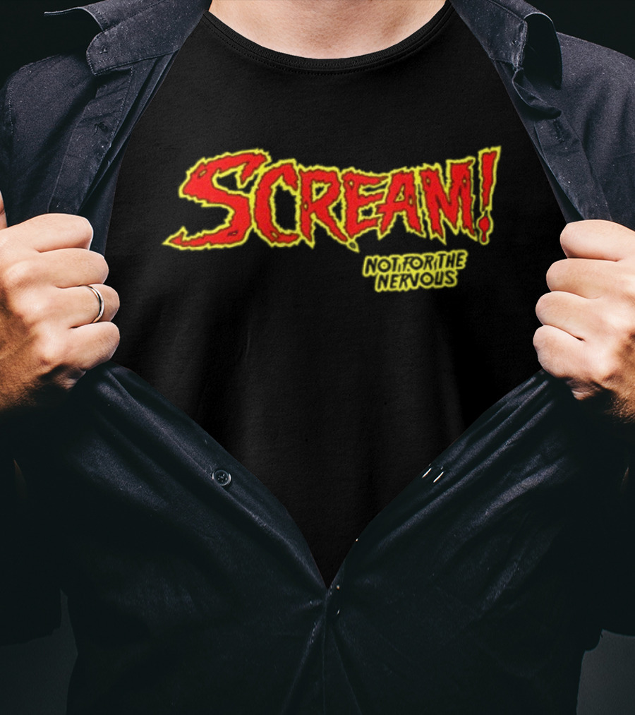 Scream Holiday Special Not For The Nervous Creepiest Special Ever Be Warned 2 Sided T-Shirt