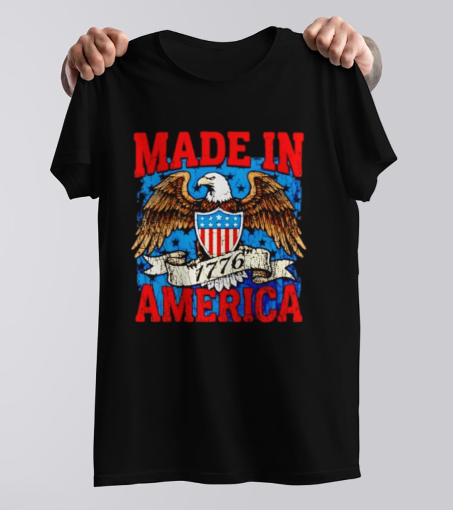 Made In America 1776 Eagle USA Patriotic T-Shirt