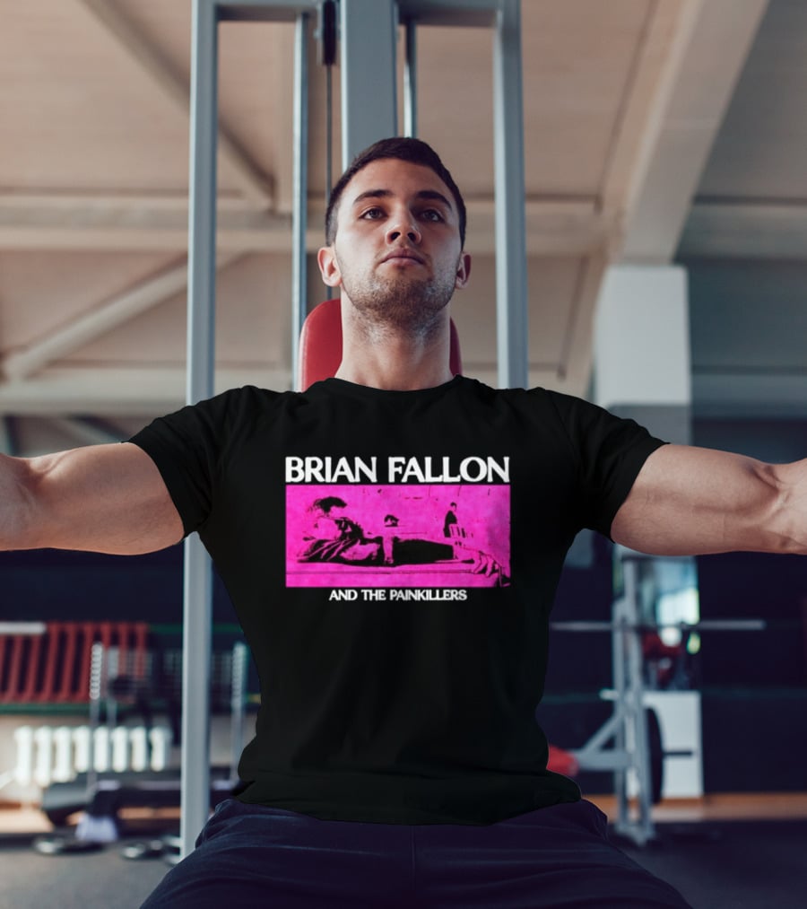 Brian Fallon And The Painkillers Pink Concert Art Gaslight Anthem T-Shirt