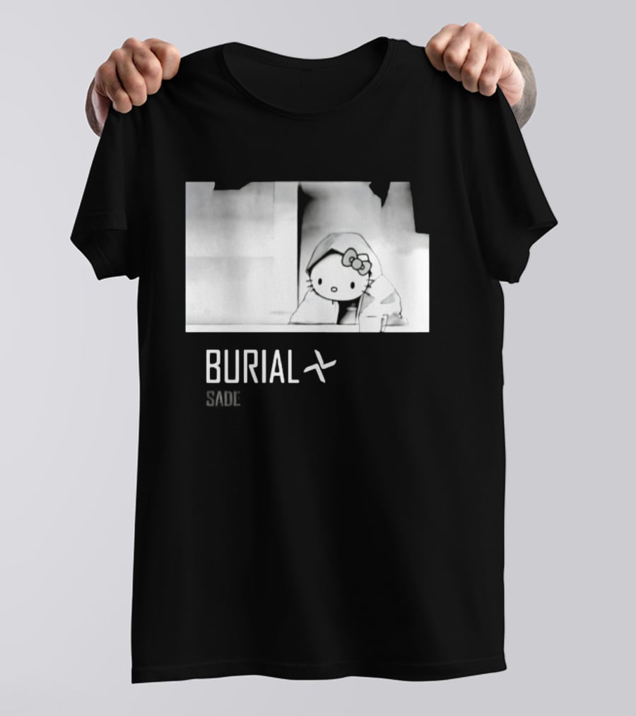 Burial Hello Kitty Sade Electronic Dubstep Cartoon T-Shirt