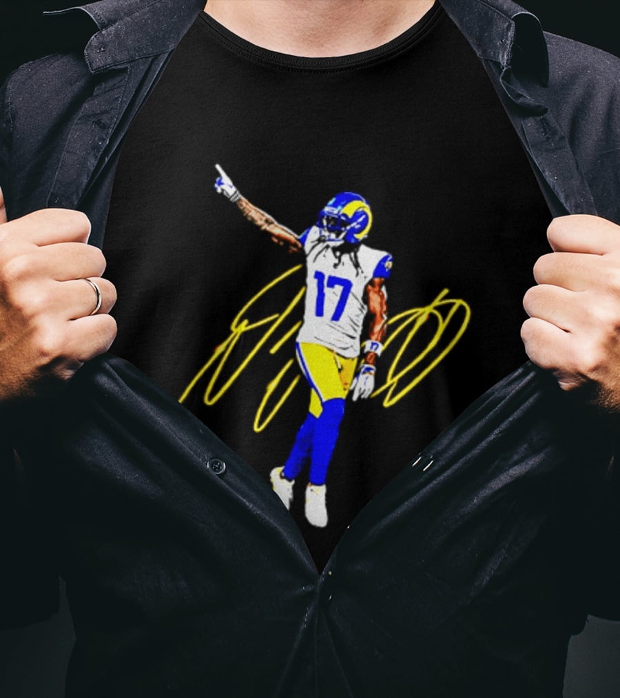 Davante Adams Number 17 Los Angeles Rams NFL Player T-Shirt