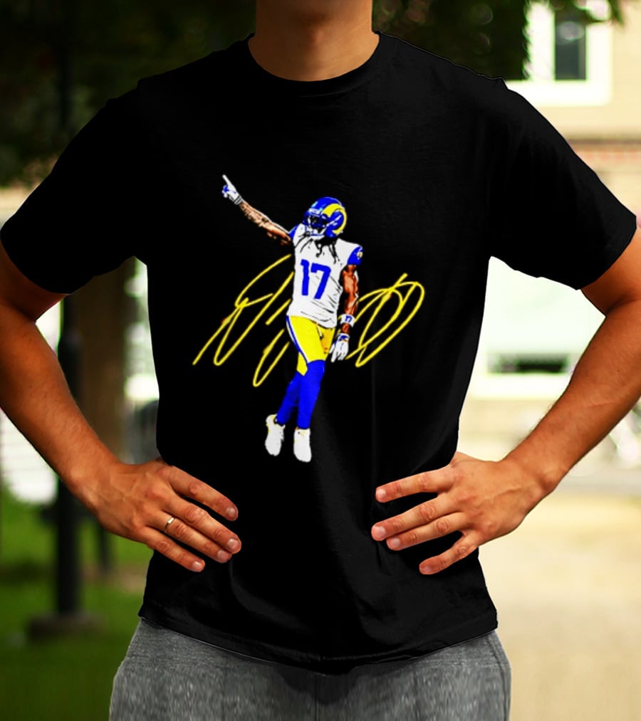 Davante Adams Number 17 Los Angeles Rams NFL Player T-Shirt