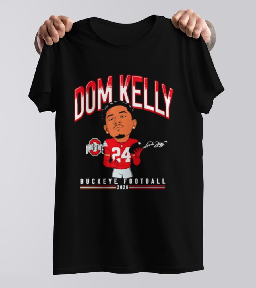 Dom Kelly Ohio State Buckeye Football Caricature 2026 T-Shirt