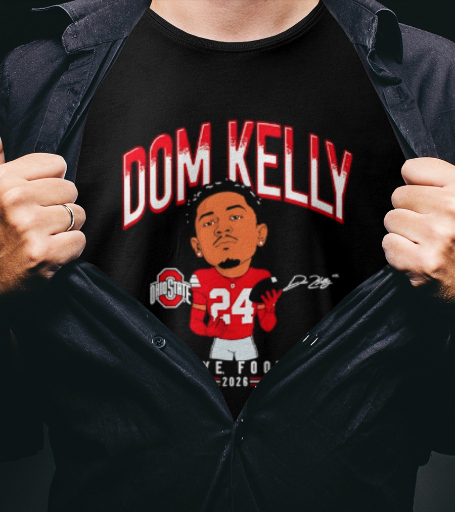 Dom Kelly Ohio State Buckeye Football Caricature 2026 T-Shirt