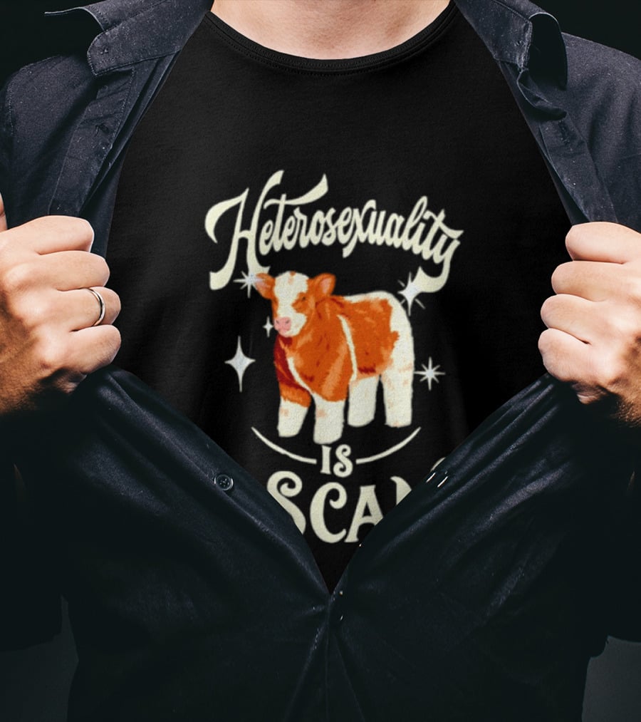 Heterosexuality Is A Scam Cow LGBTQ T-Shirt