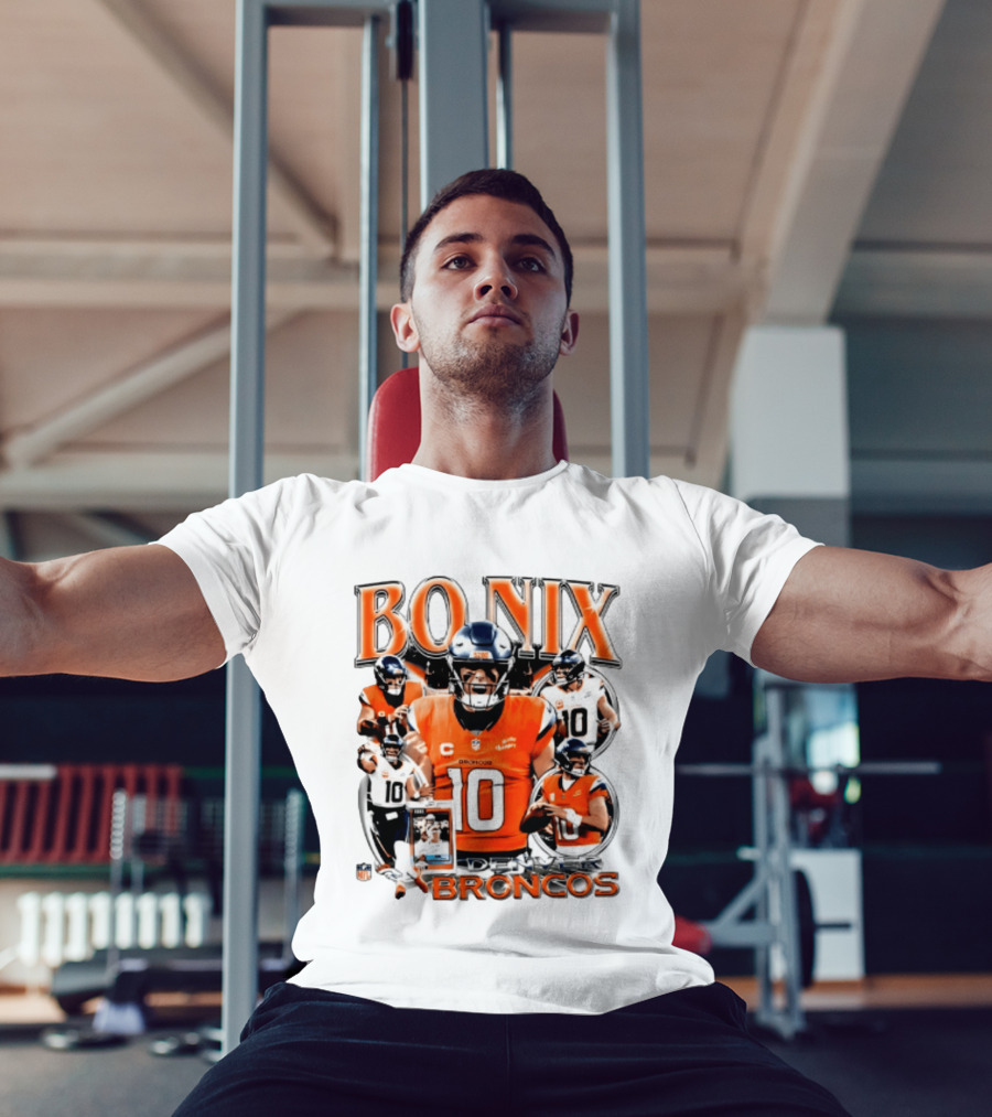 Bo Nix Denver Broncos 2026 Player #10 Collage T-Shirt