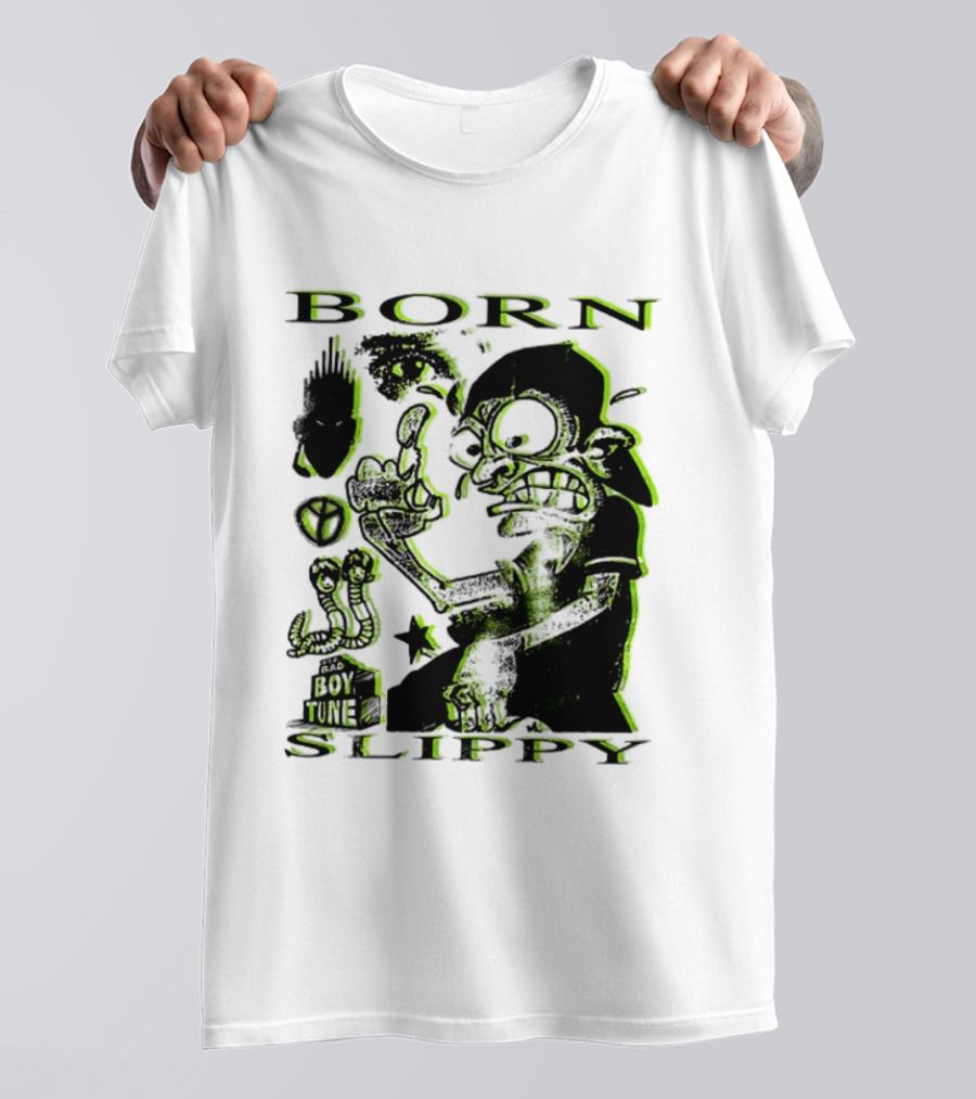 Born Slippy Bad Boy Tune Get Wet Like An Angel Two Sided T-Shirt