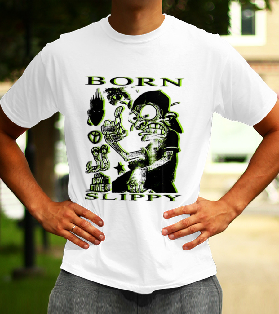 Born Slippy Bad Boy Tune Get Wet Like An Angel Two Sided T-Shirt