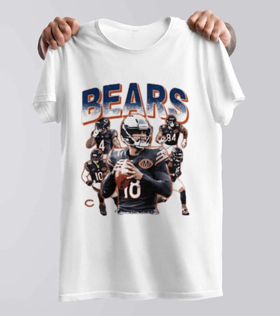 BEARS Chicago 2026 Football Team Collage T-Shirt