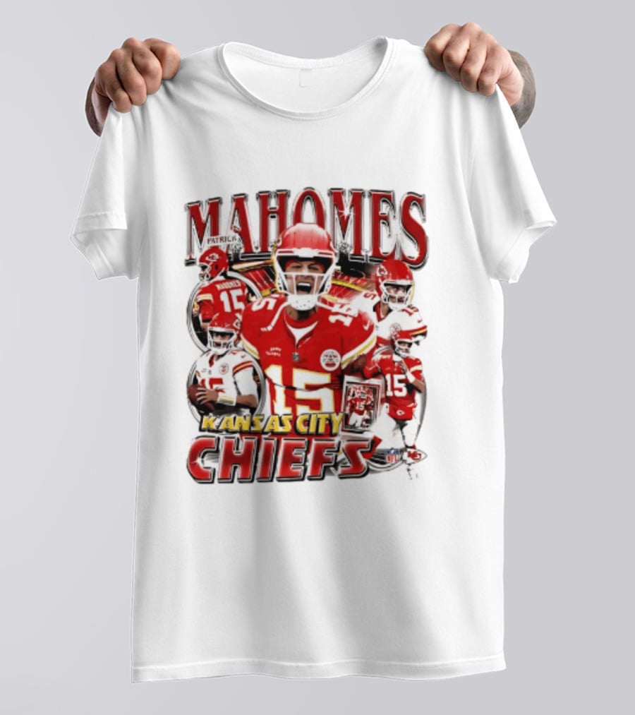 Patrick Mahomes Kansas City Chiefs NFL Player Collage 2026 T-Shirt