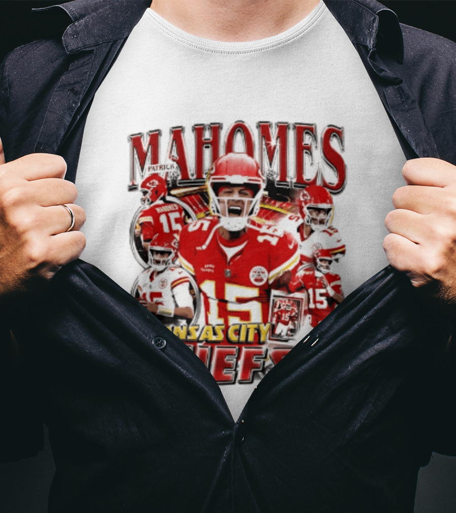 Patrick Mahomes Kansas City Chiefs NFL Player Collage 2026 T-Shirt