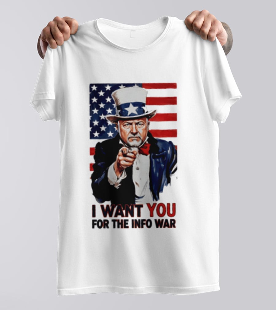 Uncle Sam I Want You For The Info War American Flag T-Shirt