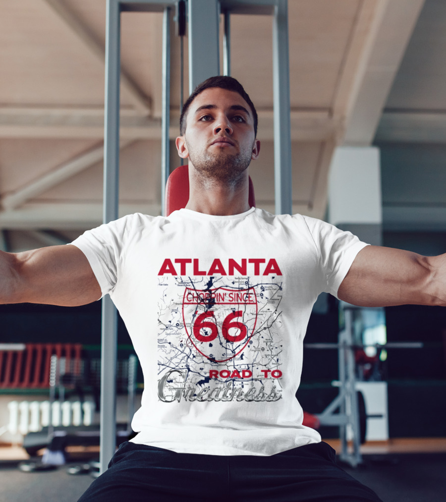 Atlanta Braves Choppin Since 66 Road To Greatness Map T-Shirt