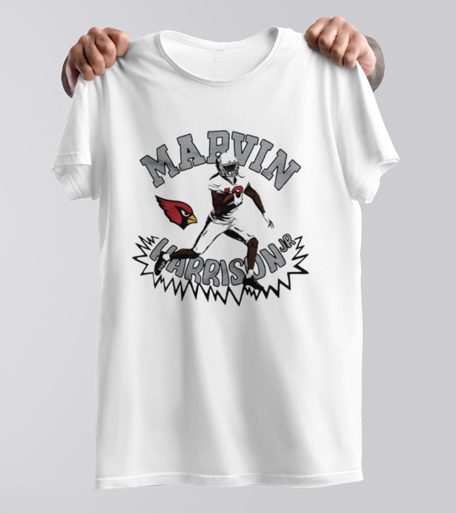 Marvin Harrison Jr. Arizona Cardinals Football Iconic Pose T-Shirt