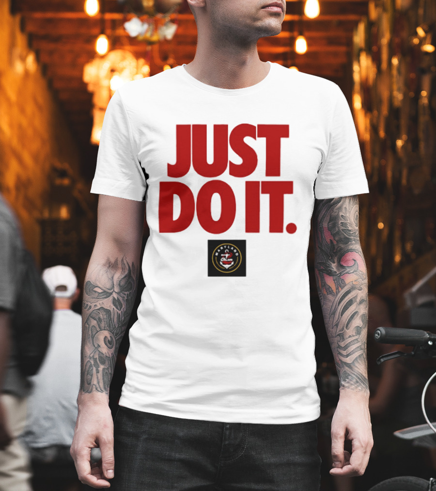 Maryland Charm Just Do It Red Text Black Circle T-Shirt