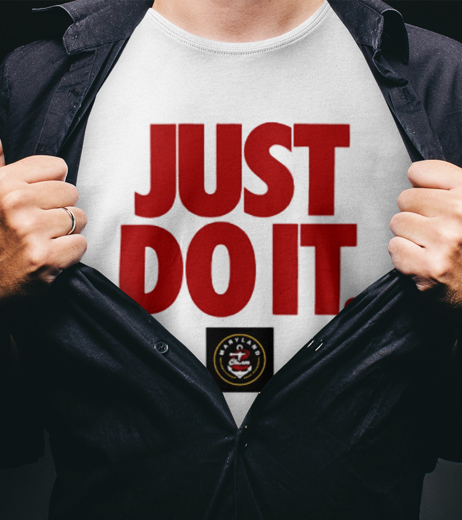 Maryland Charm Just Do It Red Text Black Circle T-Shirt