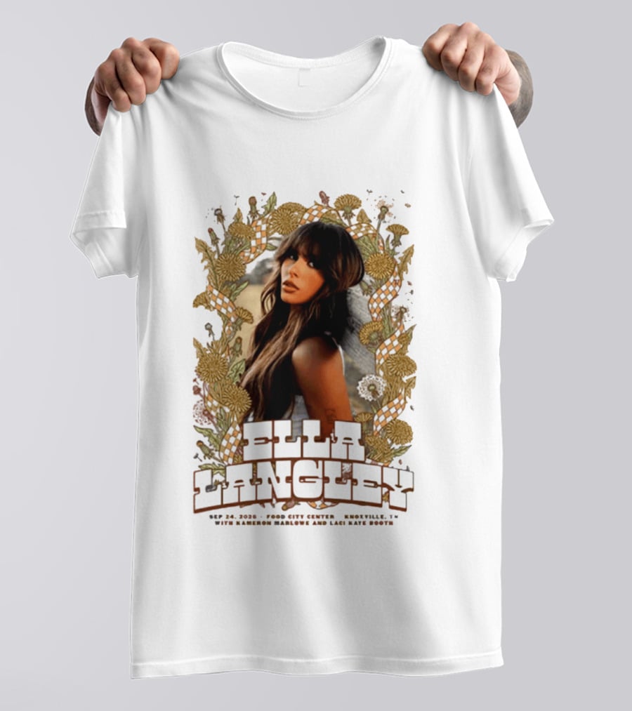 Ella Langley The Dandelion Tour 2026 Knoxville TN September 24 Event At Food City Center T-Shirt