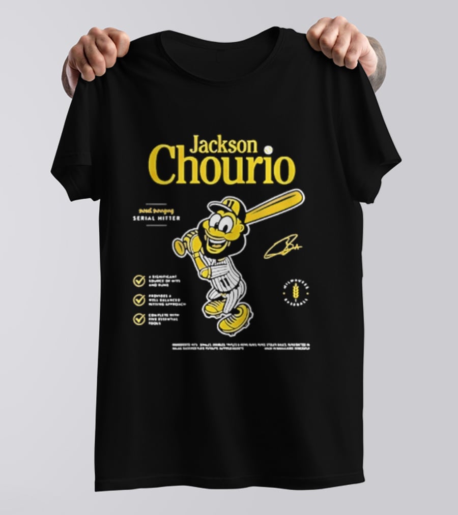 Jackson Chourio 2026 Milwaukee Brewers Serial Hitter T-Shirt