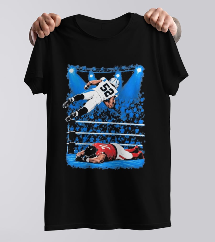 2026 Panthers Trevis Gipson Top Rope Wrestling Leap T-Shirt