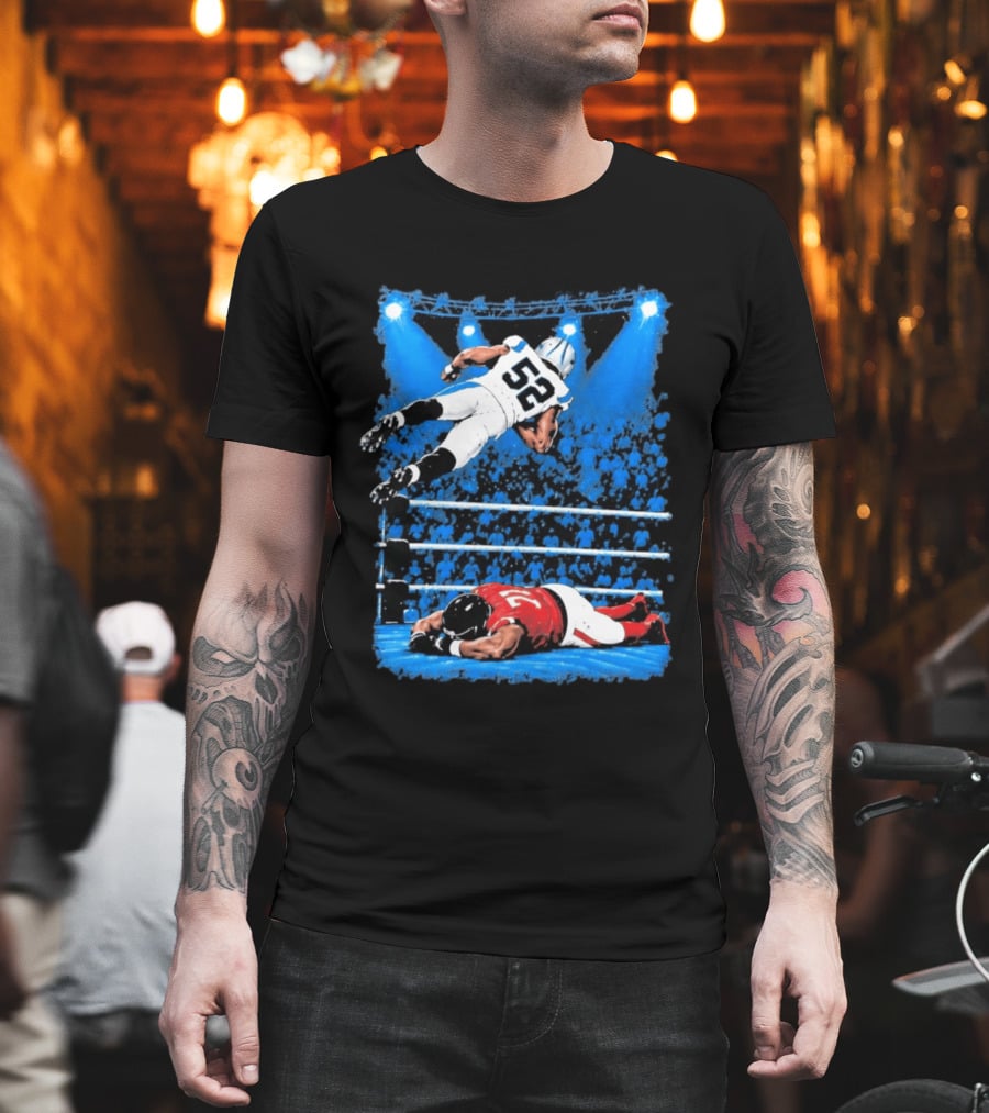 2026 Panthers Trevis Gipson Top Rope Wrestling Leap T-Shirt